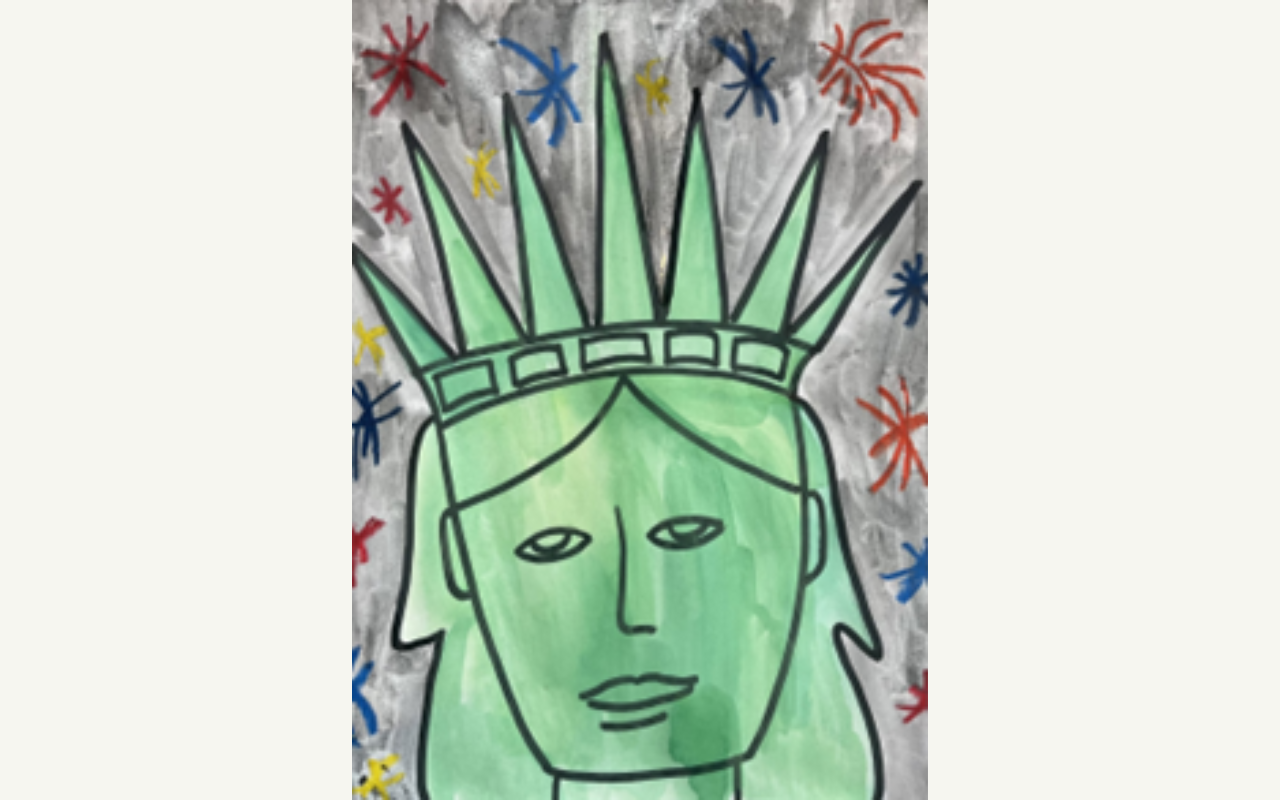 statue of liberty drawing outline for kids