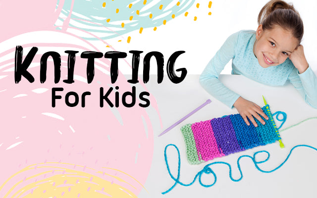 Kids Pom Pom Beanie Hat & Scarf Set Knitting Kit Easy Knitting Kit