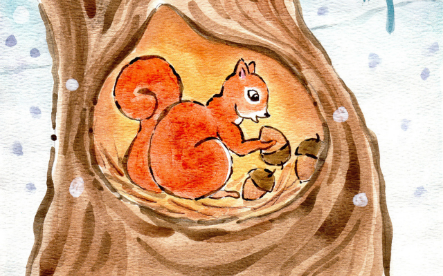 squirrel art for kids