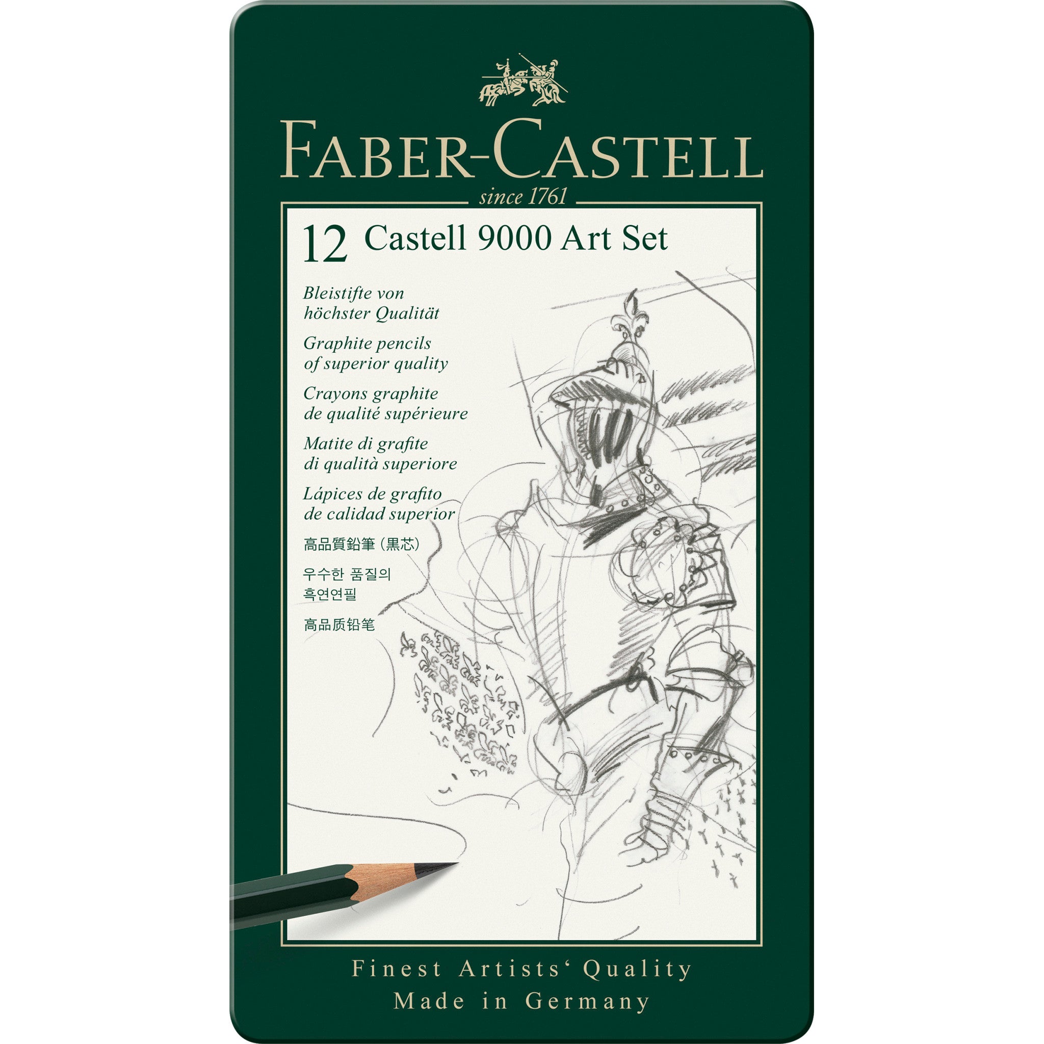 Faber Castell 9000 Graphite Sketch Pencils 8B 2H Art Set Of 12