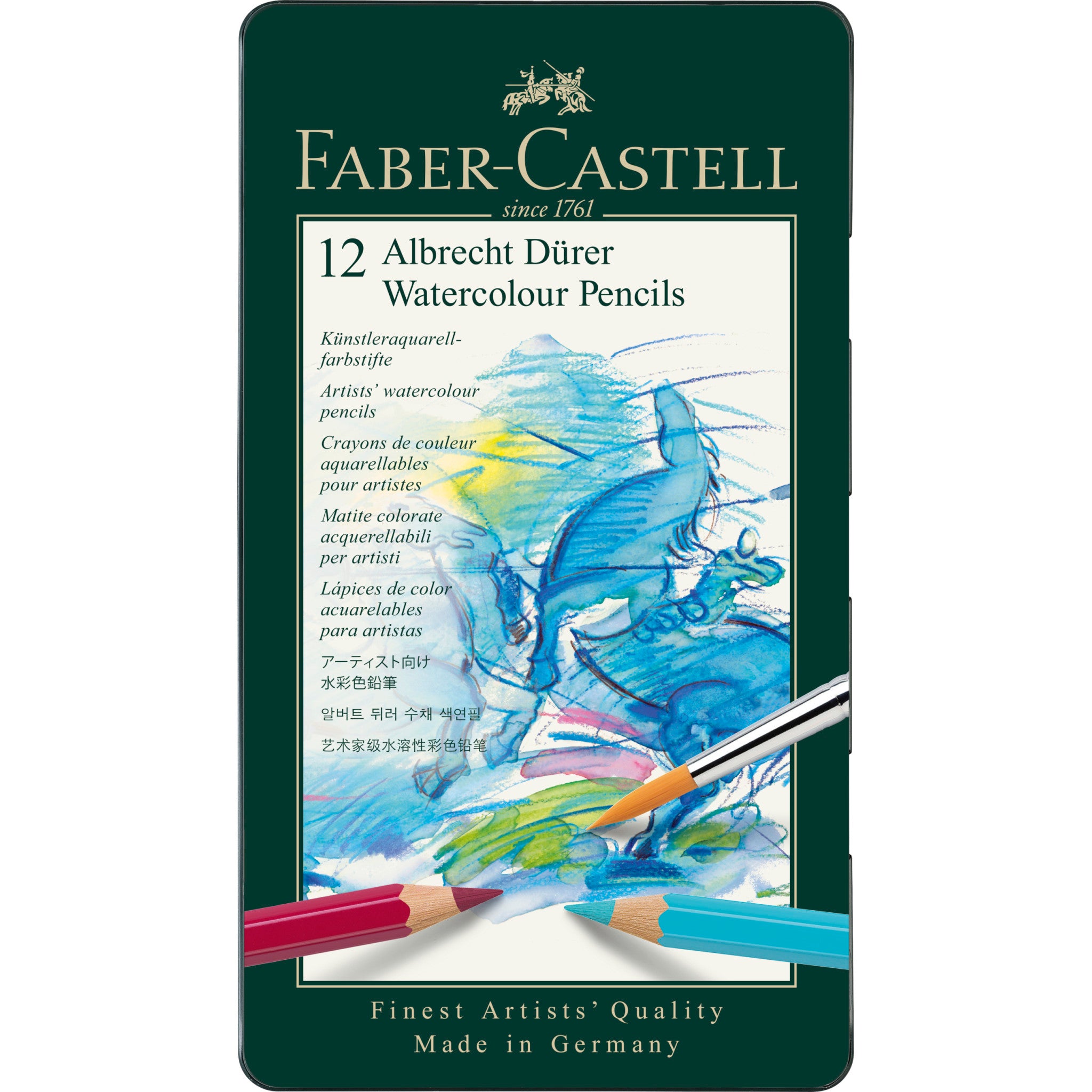  Castle Art Supplies 120 Watercolor Pencils Set with Extras, Quality Vibrant Pigments, Draw and Paint at the Same Time, For Adult  Hobbyists, Professionals