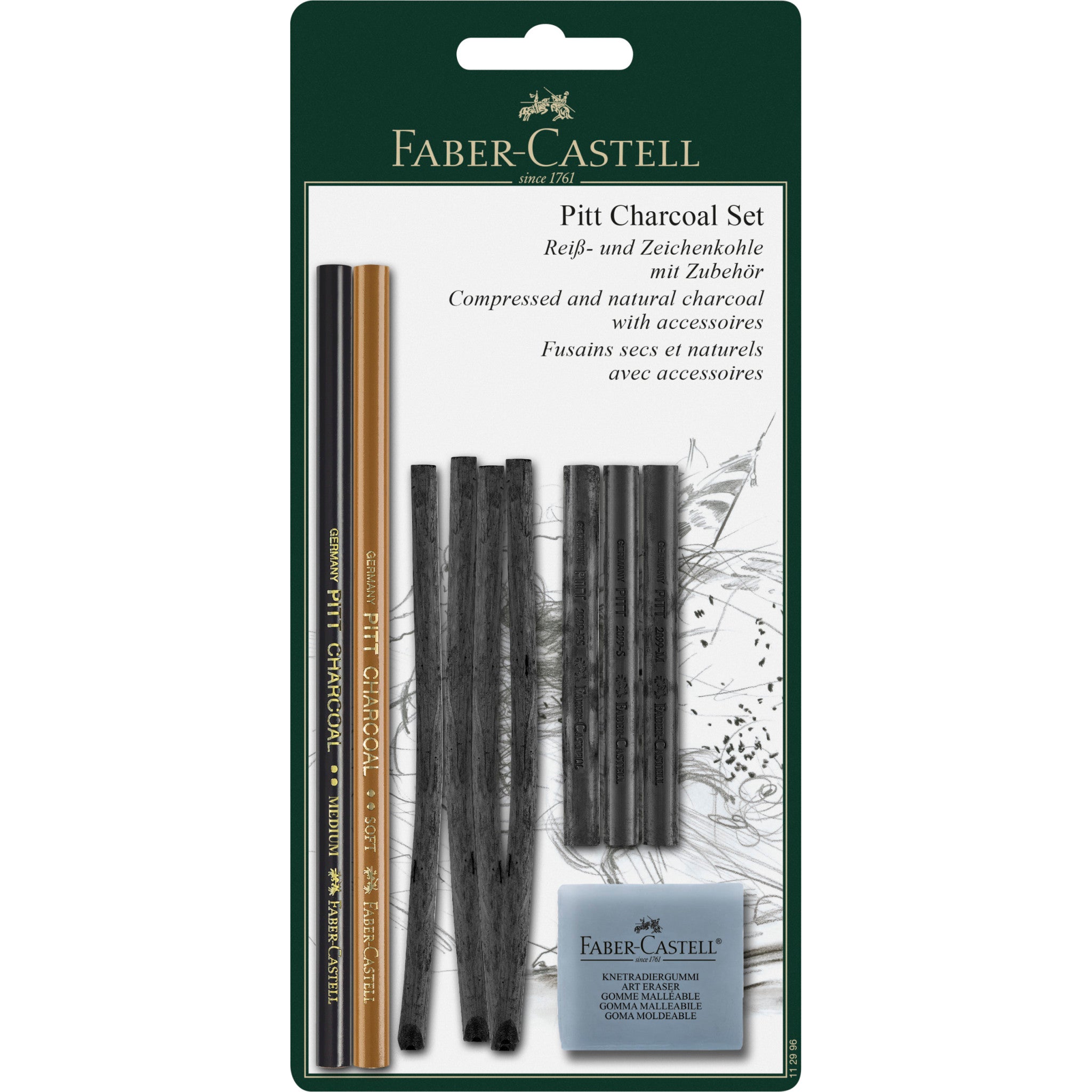 Lápiz carboncillo Pitt charcoal Faber Castell