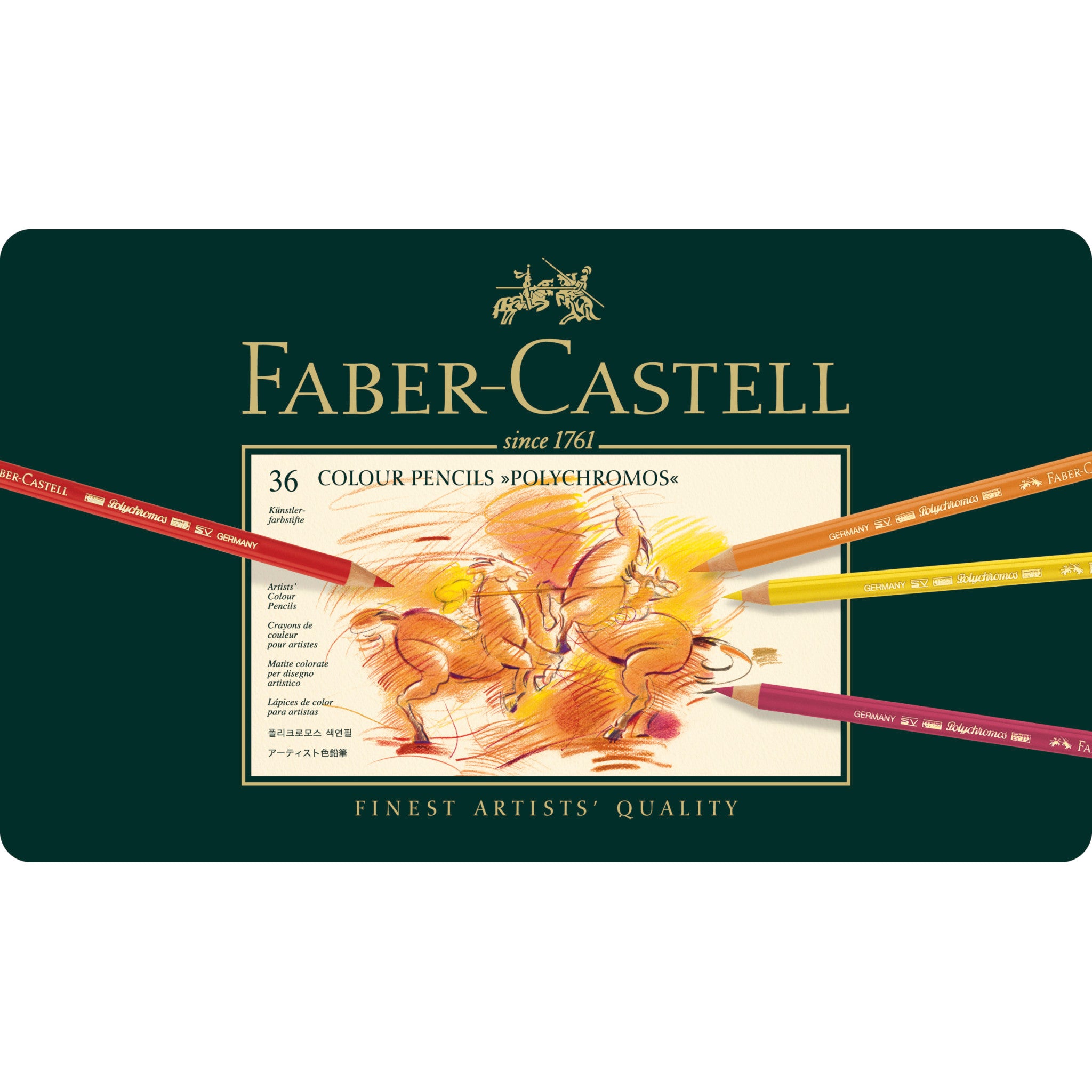 Faber-Castell Polychromos 111th Anniversary Limited Edition Wood Colored  Pencil Tin - 12,24,36, Colors, Thick