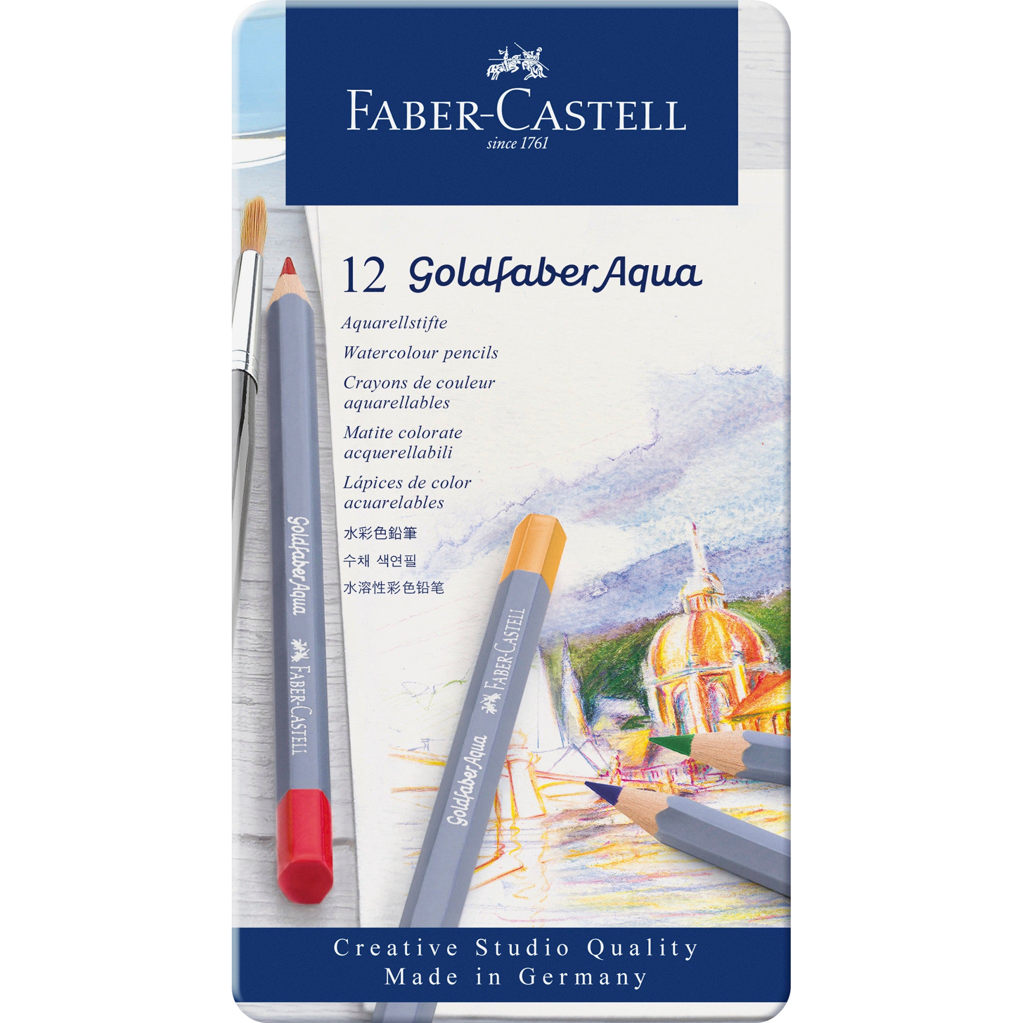 Watercolour pencil Art Grip Aquarelle tin of 12