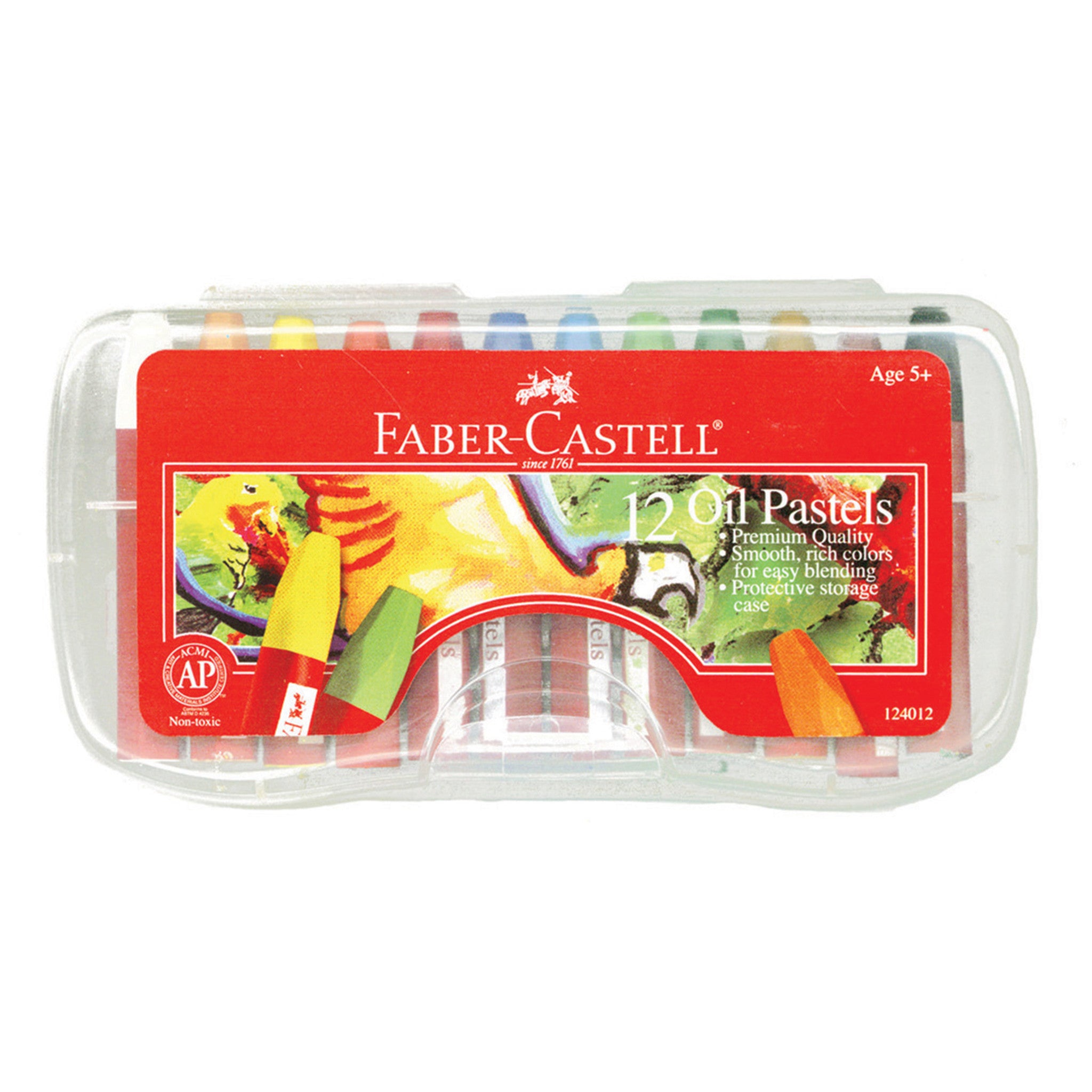 Faber-Castell 24 Oil Pastels in Storage Case Set for Kids FC124024