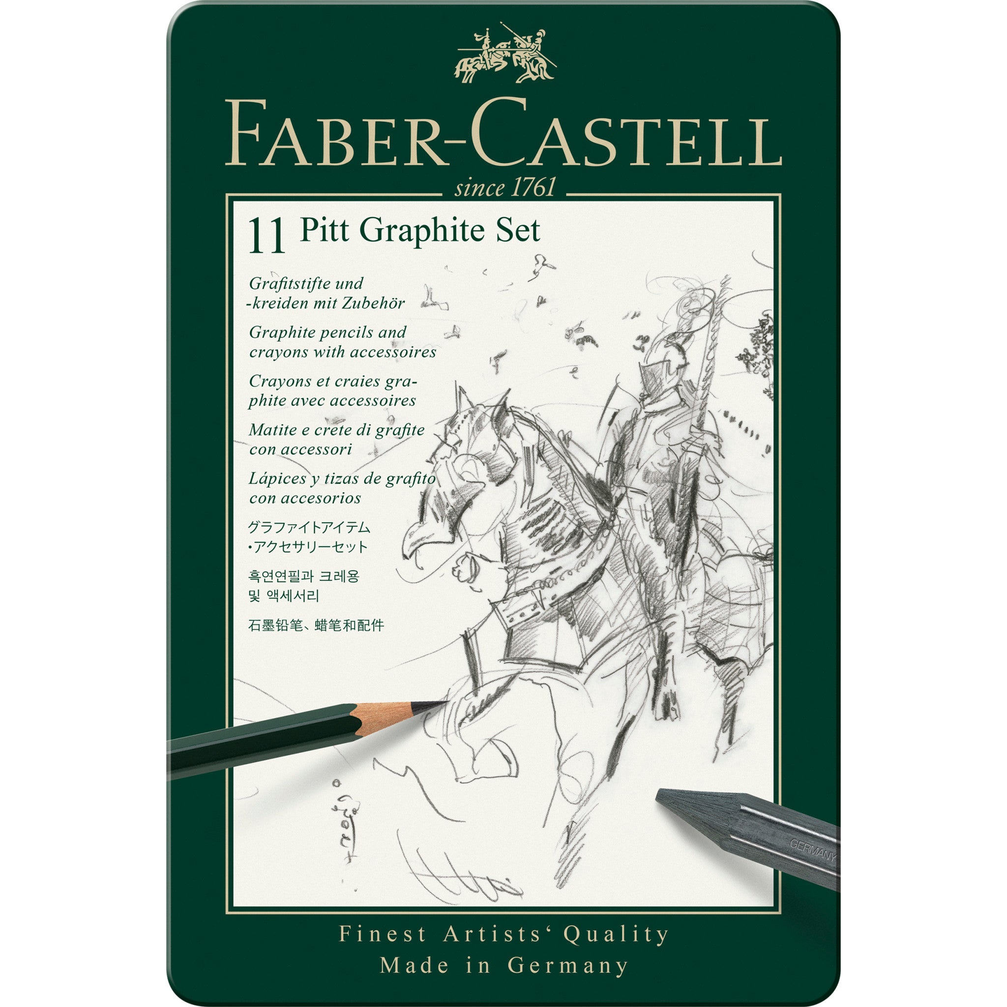 Graphite Pencil Set: Pitt Graphite Set of 11 in a Tin – Faber-Castell USA