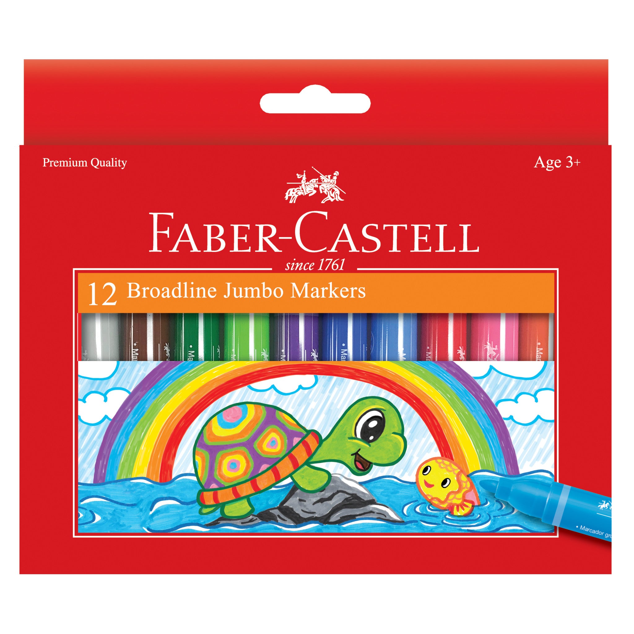 Faber-Castell DuoTip Washable Markers: 12 pieces - Ages 4+ 