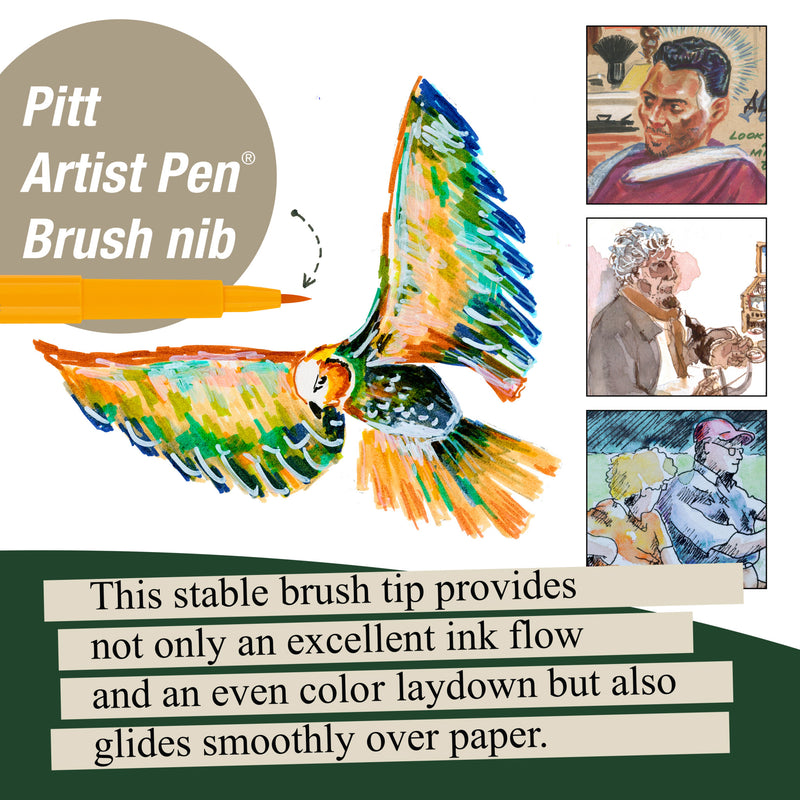 Pitt Artist Pen, Brush - Portrait Wallet of 6 - #167167 – Faber-Castell USA