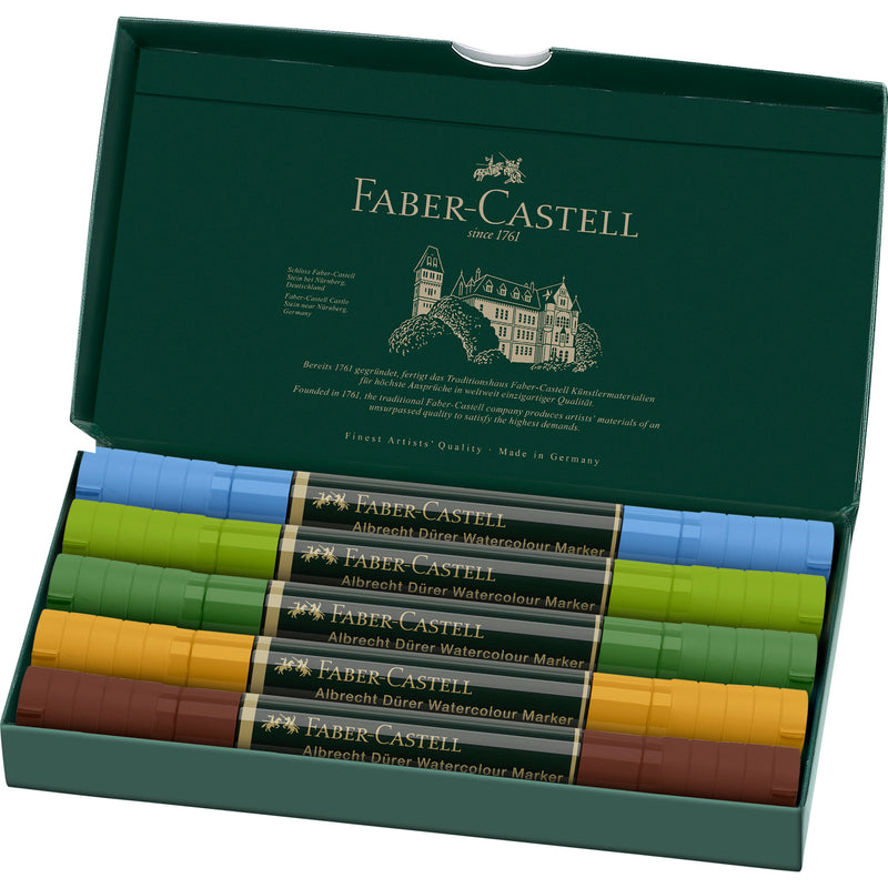 Faber-Castell Albrecht Dürer Watercolor Markers - Plein Air Tones, Set of 5