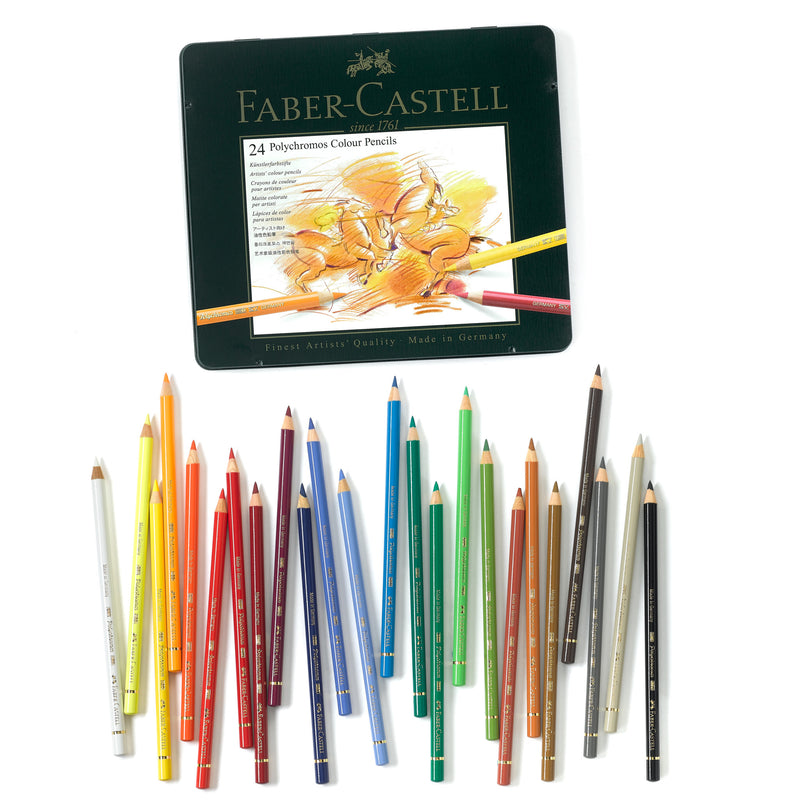 Faber Castell : Pitt Pastel Pencil : Metal Tin Set Of 24