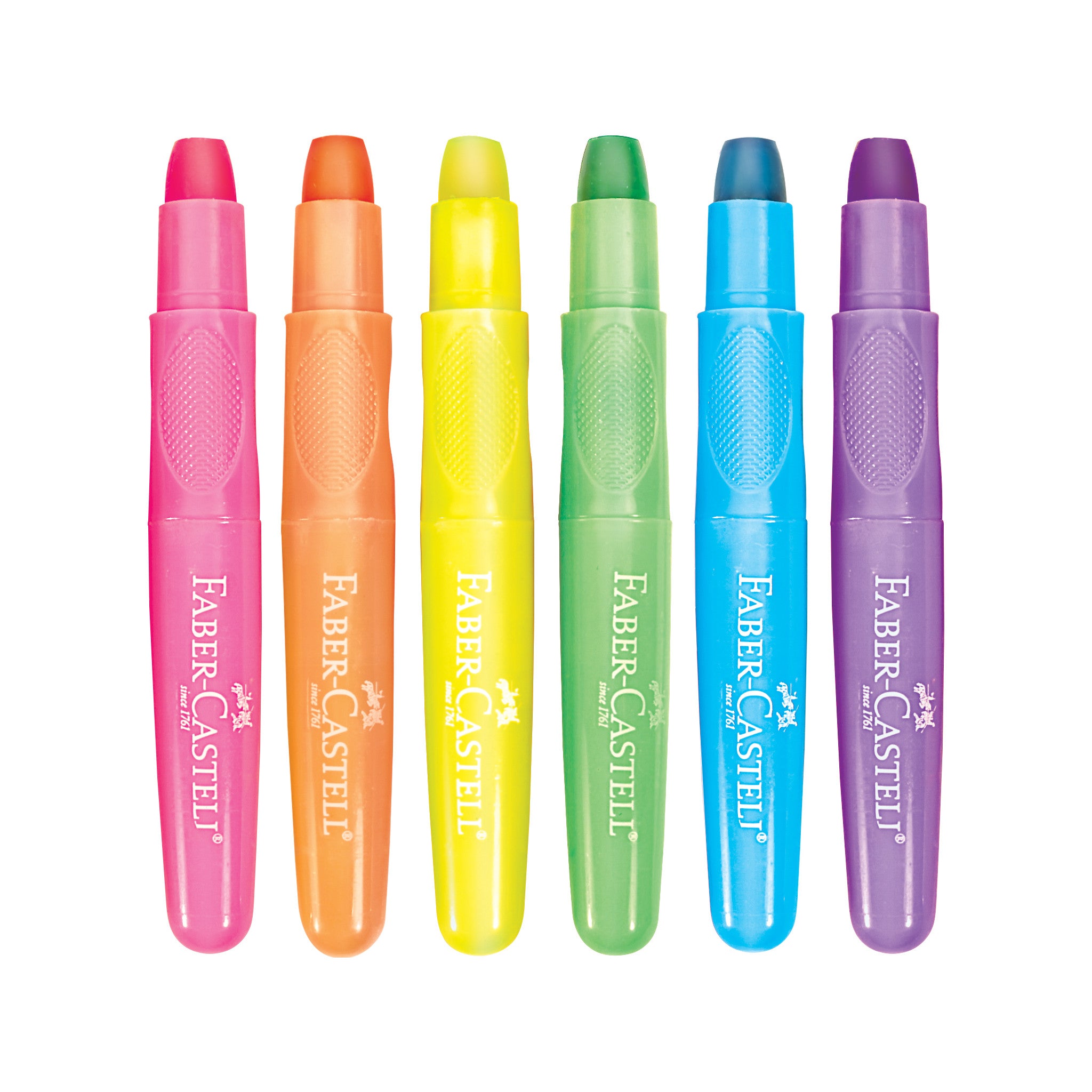 Faber-Castell Neon 6 PC Twistable GEL Crayons Gelatos Kids