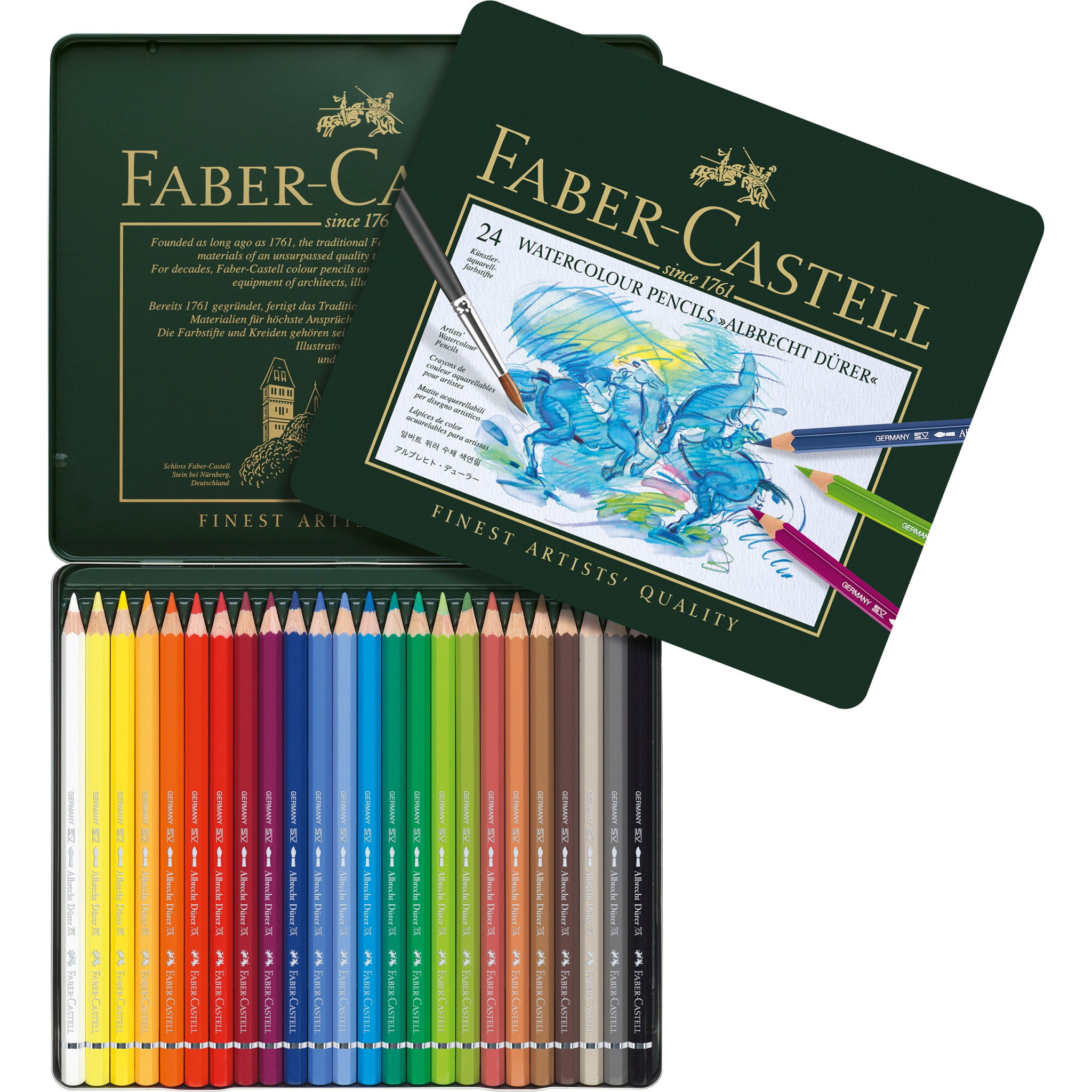Boite 24 Crayons de couleur Aquarelle Albrecht Dürer FABER-CASTELL