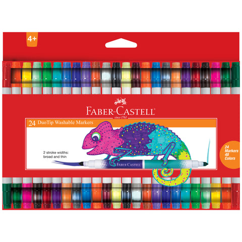 DuoTip Washable Markers (12 pack) with 24 different Colors– Let's Make Art