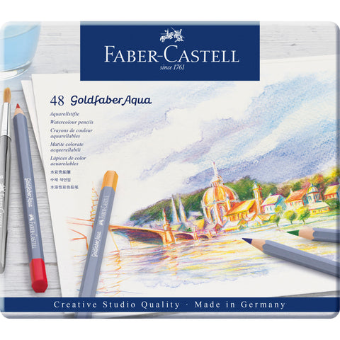 Goldfaber Aqua Watercolor Pencils, Tin of 48 - Faber-Castell USA