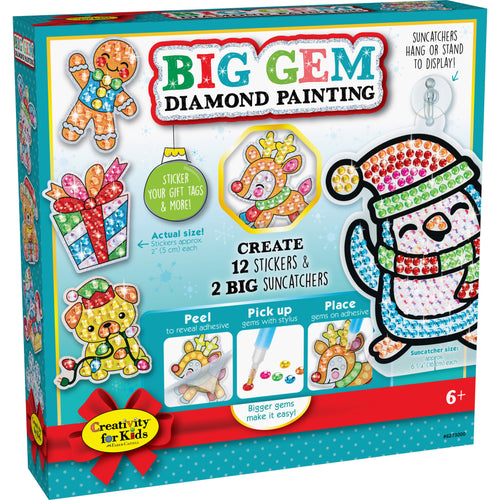 Gem Art Kids Diamond Painting Kit - Big 5D Gems - Arts and Crafts