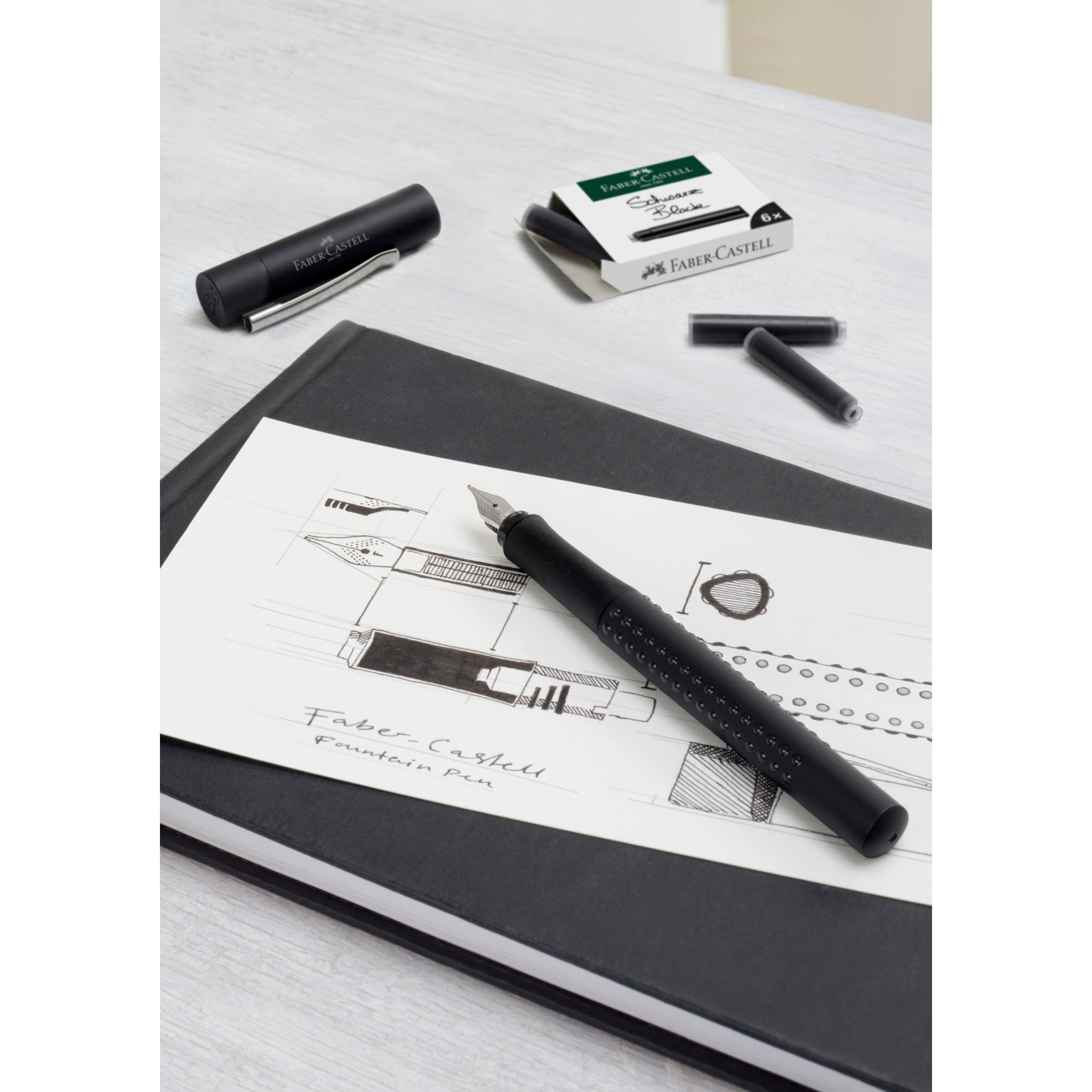 Faber-Castell Fine Point Pen Waterproof Ink Fountain Pen Use For