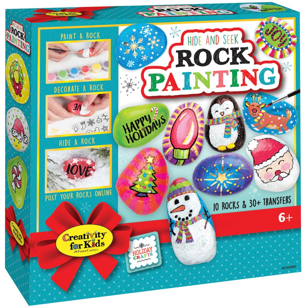 Craft Kits Rock Painting Kit for Kids 3-12 Years Old, 30 Pieces DIY Art Set  Hide and Seek Stones Child Craft Kit for Boys Girls, Toys for Kids 3 4 5 6 7