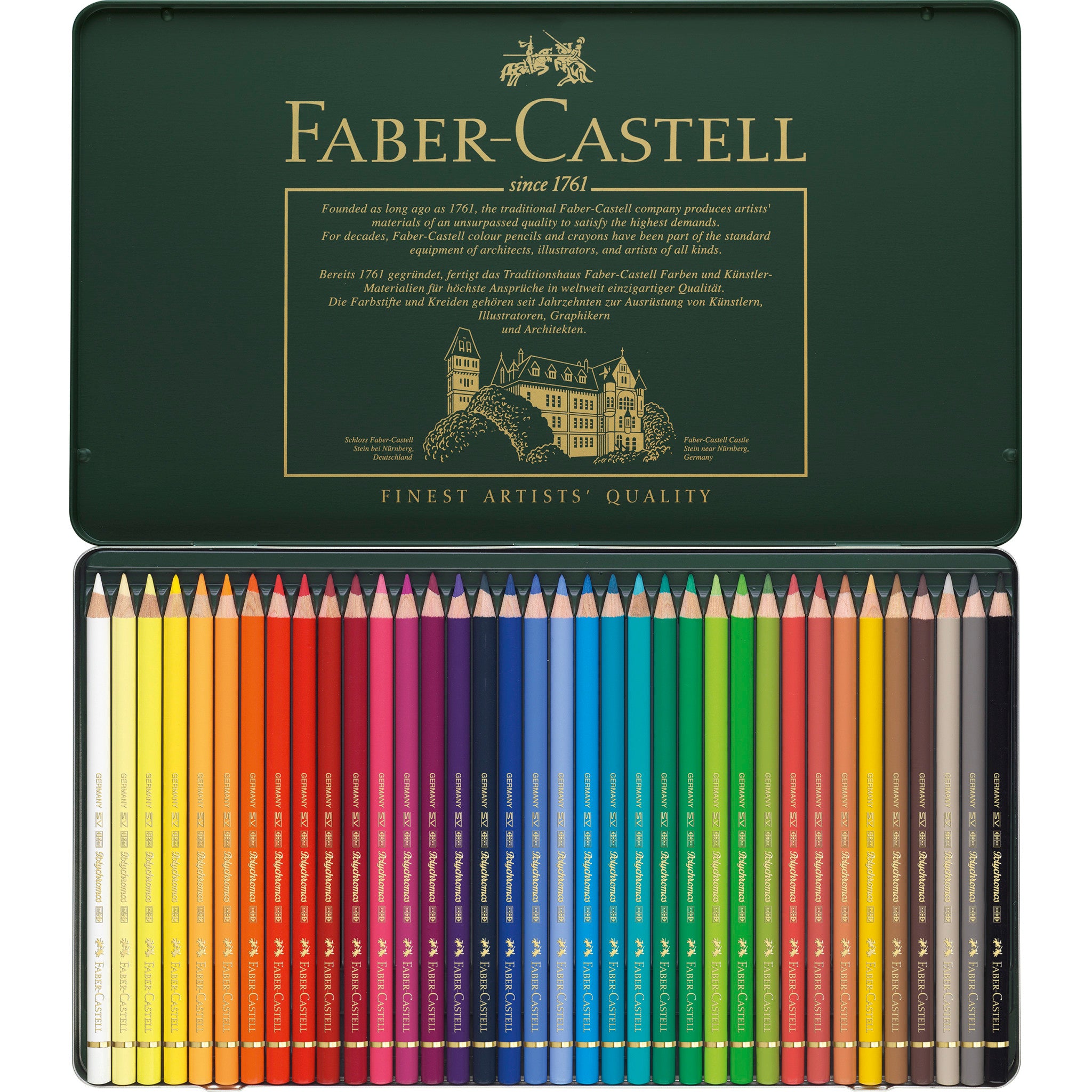 36 Faber-Castell Polychromos Colored Pencils: Unboxing and Color Order