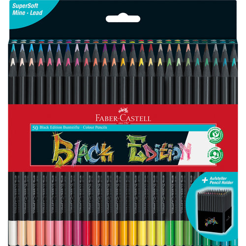 Crayons de couleur Black Edition Neon & Pastel Faber-Castell  Le Géant des  Beaux-Arts - N°1 de la vente en ligne de matériels pour Artistes