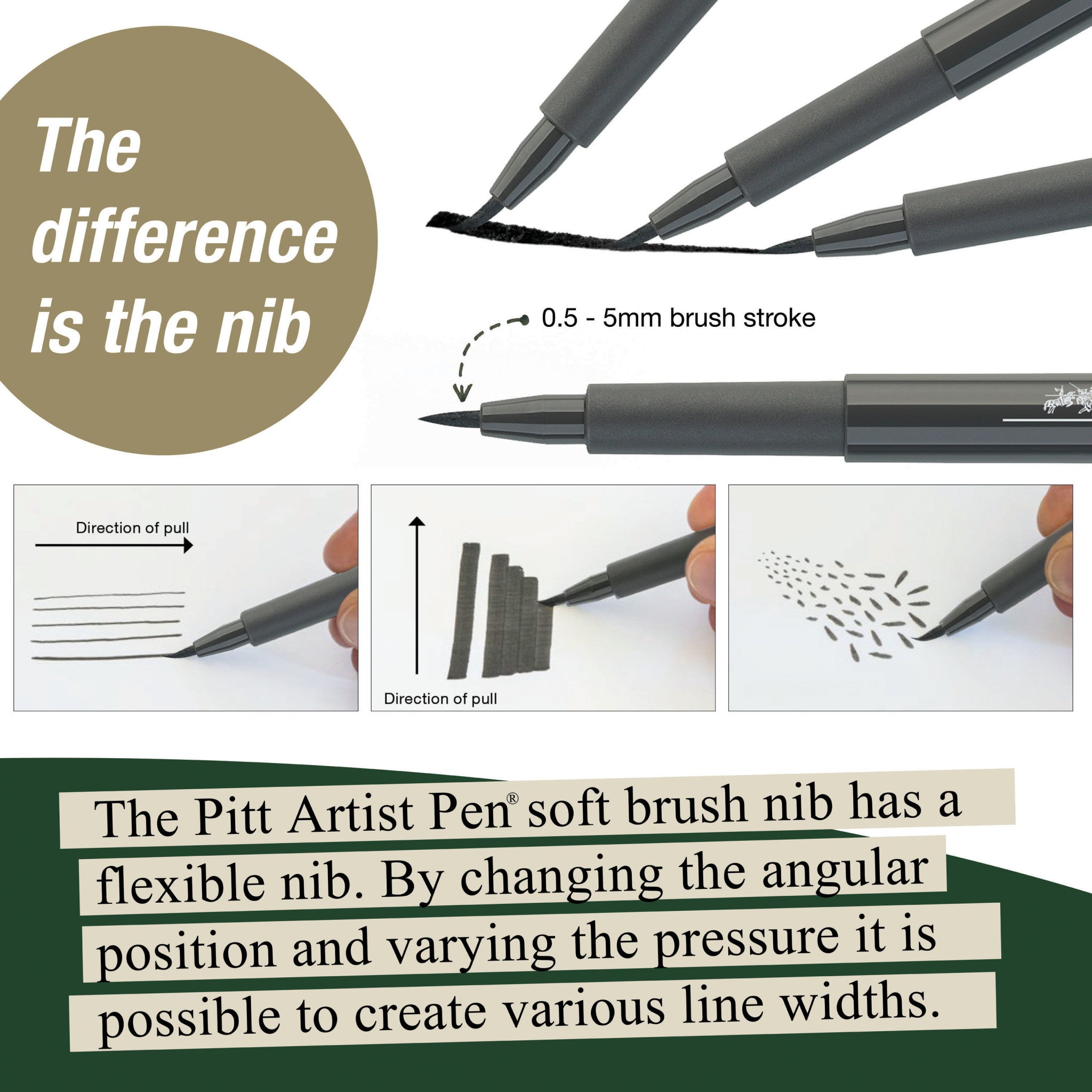 Faber-Castell Pitt Artist Pen Soft Brush, Set of 8, Shades of Grey  (FC167808)