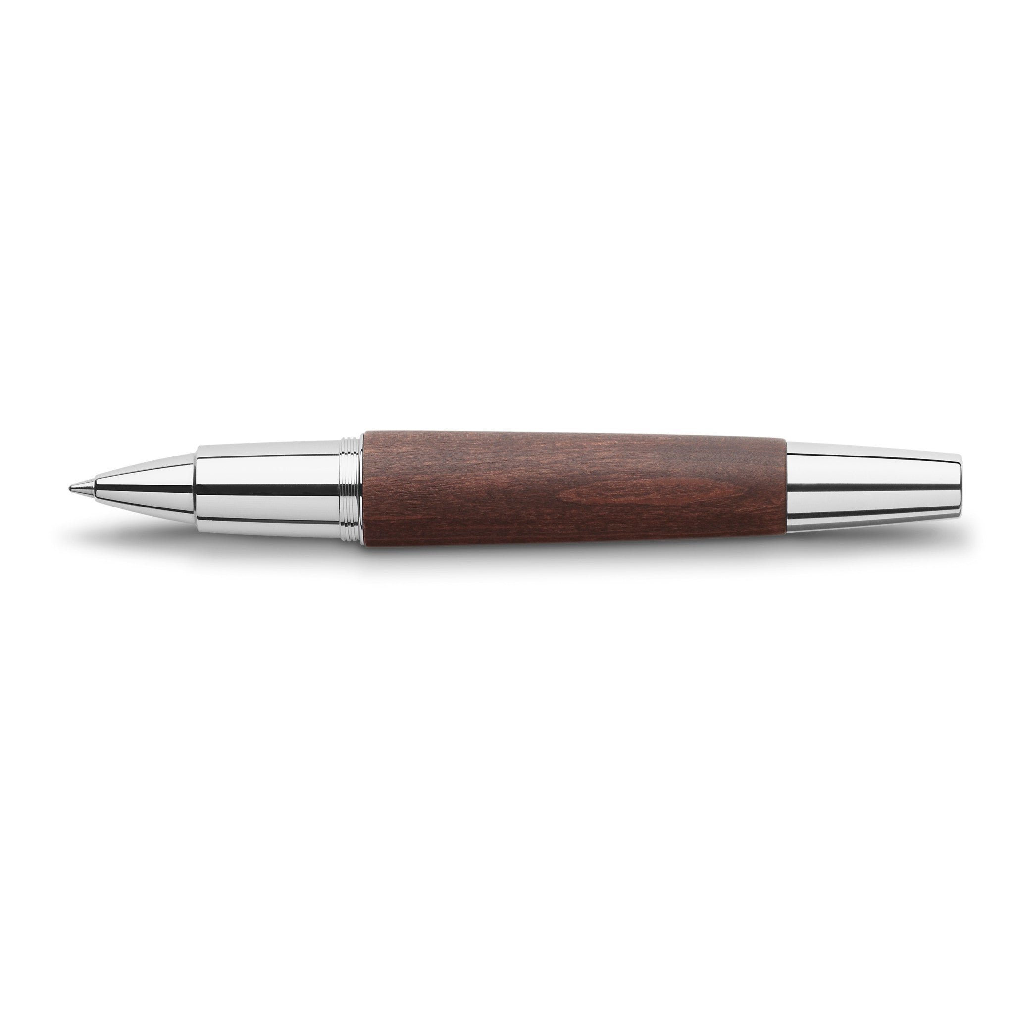 Faber-Castell E-Motion Pencil Chrome and Wood - Dark Brown