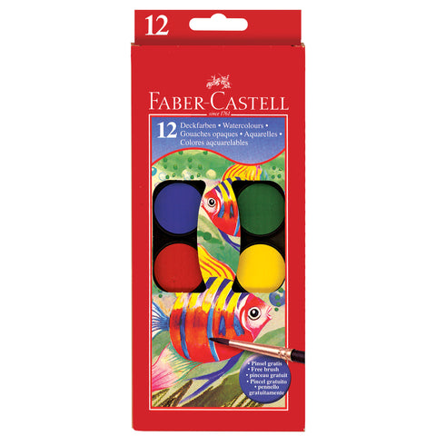 Faber-Castell Water Color Pencils Paint Brush 12 &Erasable Crayon